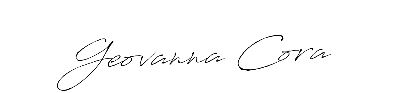 Make a short Geovanna Cora signature style. Manage your documents anywhere anytime using Antro_Vectra. Create and add eSignatures, submit forms, share and send files easily. Geovanna Cora signature style 6 images and pictures png