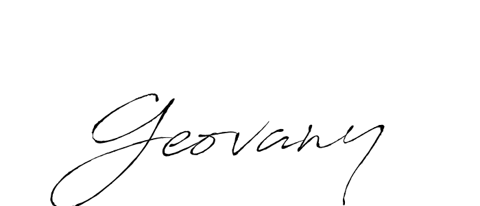 Geovany stylish signature style. Best Handwritten Sign (Antro_Vectra) for my name. Handwritten Signature Collection Ideas for my name Geovany. Geovany signature style 6 images and pictures png