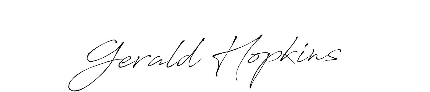 Make a beautiful signature design for name Gerald Hopkins. With this signature (Antro_Vectra) style, you can create a handwritten signature for free. Gerald Hopkins signature style 6 images and pictures png