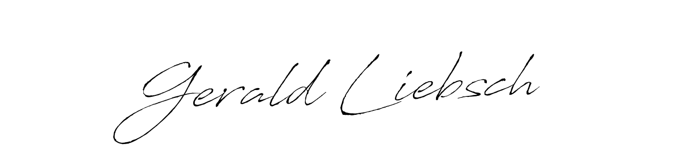 How to make Gerald Liebsch name signature. Use Antro_Vectra style for creating short signs online. This is the latest handwritten sign. Gerald Liebsch signature style 6 images and pictures png