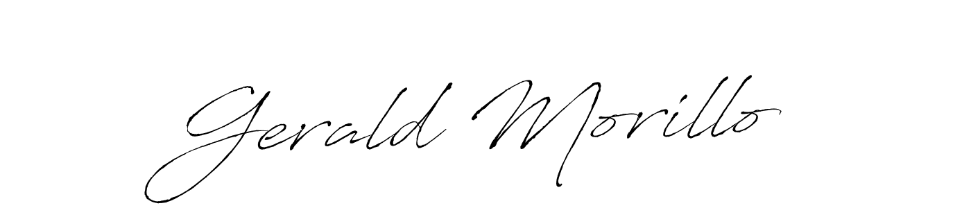 Antro_Vectra is a professional signature style that is perfect for those who want to add a touch of class to their signature. It is also a great choice for those who want to make their signature more unique. Get Gerald Morillo name to fancy signature for free. Gerald Morillo signature style 6 images and pictures png