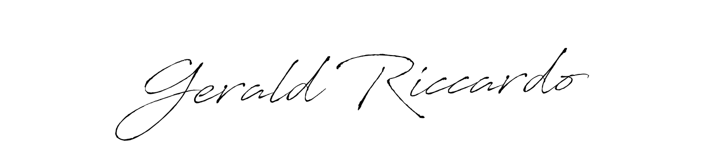 Make a short Gerald Riccardo signature style. Manage your documents anywhere anytime using Antro_Vectra. Create and add eSignatures, submit forms, share and send files easily. Gerald Riccardo signature style 6 images and pictures png