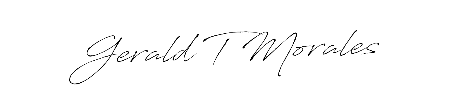 You should practise on your own different ways (Antro_Vectra) to write your name (Gerald T Morales) in signature. don't let someone else do it for you. Gerald T Morales signature style 6 images and pictures png