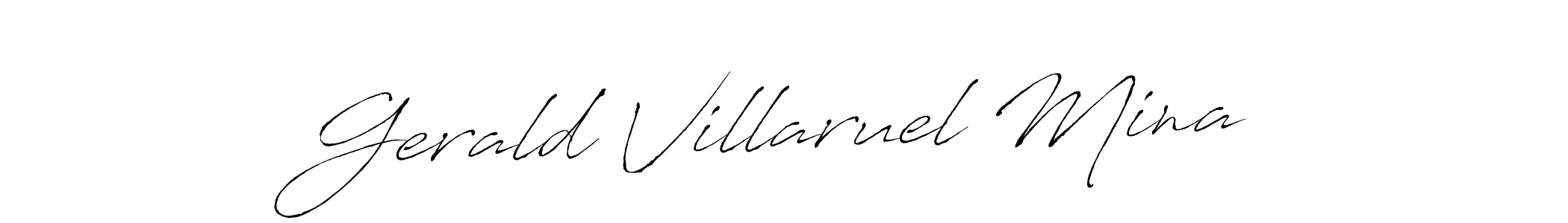 You should practise on your own different ways (Antro_Vectra) to write your name (Gerald Villaruel Mina) in signature. don't let someone else do it for you. Gerald Villaruel Mina signature style 6 images and pictures png