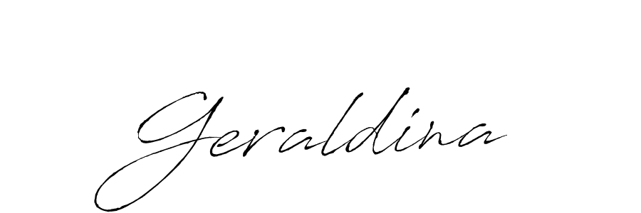 Geraldina stylish signature style. Best Handwritten Sign (Antro_Vectra) for my name. Handwritten Signature Collection Ideas for my name Geraldina. Geraldina signature style 6 images and pictures png