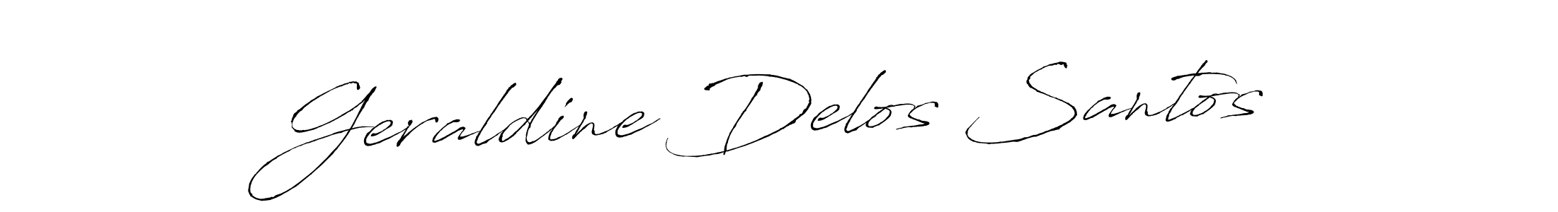 Geraldine Delos Santos stylish signature style. Best Handwritten Sign (Antro_Vectra) for my name. Handwritten Signature Collection Ideas for my name Geraldine Delos Santos. Geraldine Delos Santos signature style 6 images and pictures png