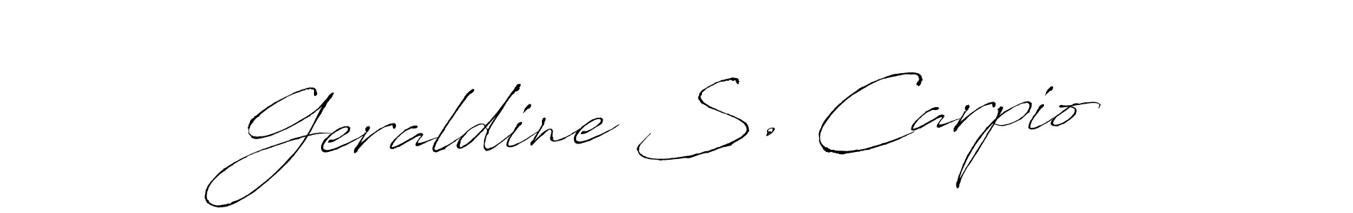 Design your own signature with our free online signature maker. With this signature software, you can create a handwritten (Antro_Vectra) signature for name Geraldine S. Carpio. Geraldine S. Carpio signature style 6 images and pictures png