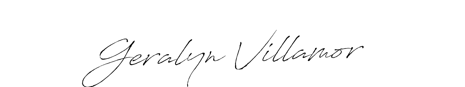 Create a beautiful signature design for name Geralyn Villamor. With this signature (Antro_Vectra) fonts, you can make a handwritten signature for free. Geralyn Villamor signature style 6 images and pictures png