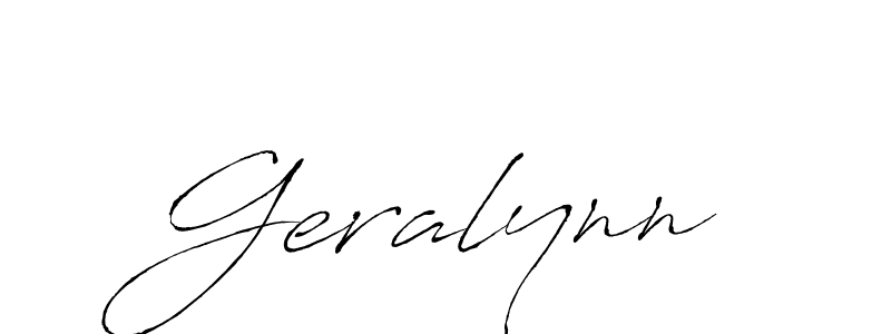 Make a beautiful signature design for name Geralynn. With this signature (Antro_Vectra) style, you can create a handwritten signature for free. Geralynn signature style 6 images and pictures png