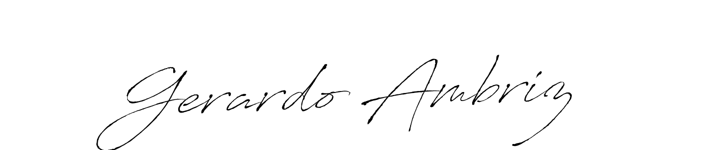 Make a beautiful signature design for name Gerardo Ambriz. With this signature (Antro_Vectra) style, you can create a handwritten signature for free. Gerardo Ambriz signature style 6 images and pictures png