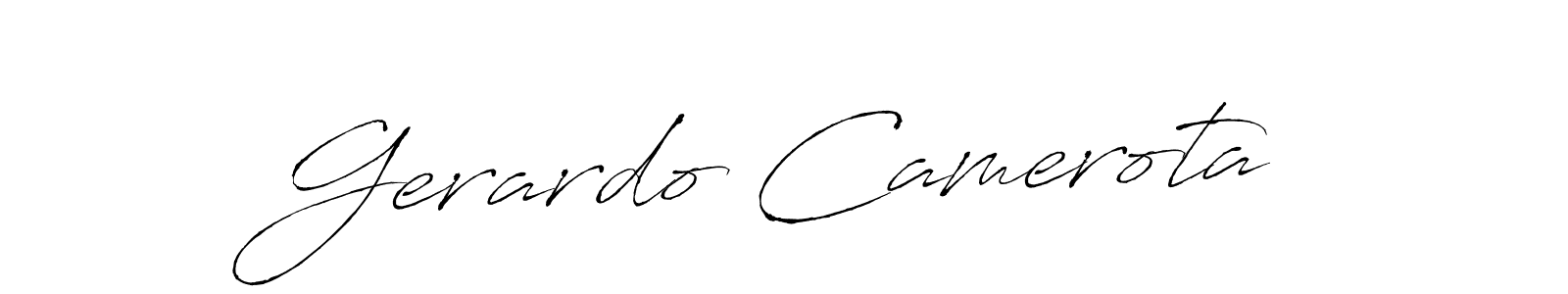 Make a beautiful signature design for name Gerardo Camerota. With this signature (Antro_Vectra) style, you can create a handwritten signature for free. Gerardo Camerota signature style 6 images and pictures png