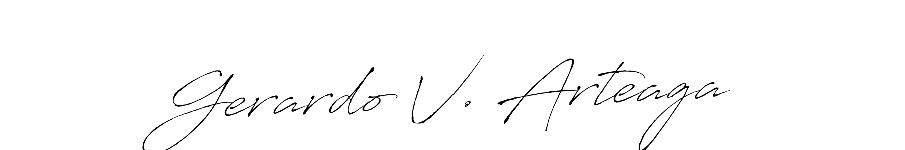 Design your own signature with our free online signature maker. With this signature software, you can create a handwritten (Antro_Vectra) signature for name Gerardo V. Arteaga. Gerardo V. Arteaga signature style 6 images and pictures png