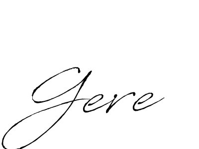 Make a beautiful signature design for name Gere. With this signature (Antro_Vectra) style, you can create a handwritten signature for free. Gere signature style 6 images and pictures png