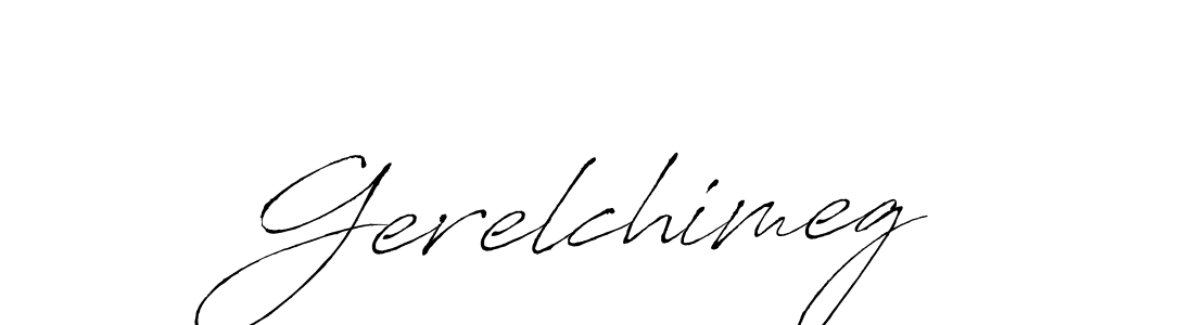 Create a beautiful signature design for name Gerelchimeg. With this signature (Antro_Vectra) fonts, you can make a handwritten signature for free. Gerelchimeg signature style 6 images and pictures png