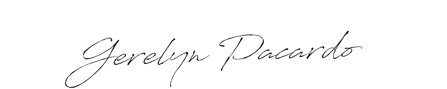 Also we have Gerelyn Pacardo name is the best signature style. Create professional handwritten signature collection using Antro_Vectra autograph style. Gerelyn Pacardo signature style 6 images and pictures png