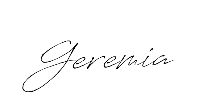 Use a signature maker to create a handwritten signature online. With this signature software, you can design (Antro_Vectra) your own signature for name Geremia. Geremia signature style 6 images and pictures png