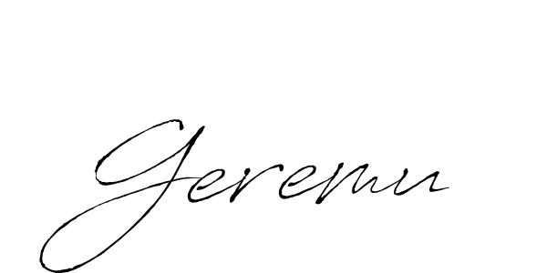 Create a beautiful signature design for name Geremu. With this signature (Antro_Vectra) fonts, you can make a handwritten signature for free. Geremu signature style 6 images and pictures png