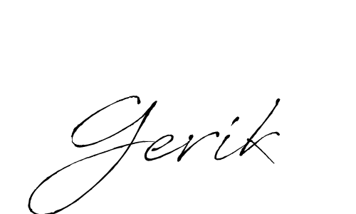 How to make Gerik signature? Antro_Vectra is a professional autograph style. Create handwritten signature for Gerik name. Gerik signature style 6 images and pictures png