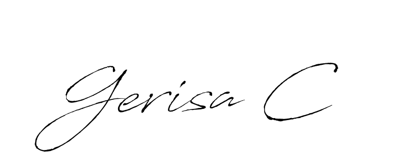 Create a beautiful signature design for name Gerisa C. With this signature (Antro_Vectra) fonts, you can make a handwritten signature for free. Gerisa C signature style 6 images and pictures png