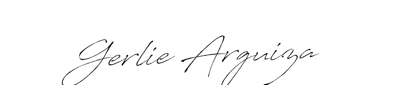 Make a beautiful signature design for name Gerlie Arguiza. With this signature (Antro_Vectra) style, you can create a handwritten signature for free. Gerlie Arguiza signature style 6 images and pictures png