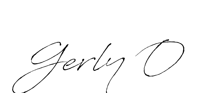 How to make Gerly O name signature. Use Antro_Vectra style for creating short signs online. This is the latest handwritten sign. Gerly O signature style 6 images and pictures png