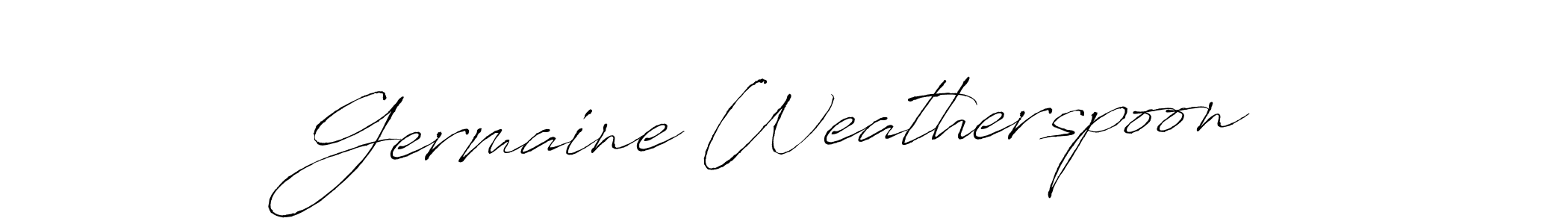 How to make Germaine Weatherspoon name signature. Use Antro_Vectra style for creating short signs online. This is the latest handwritten sign. Germaine Weatherspoon signature style 6 images and pictures png