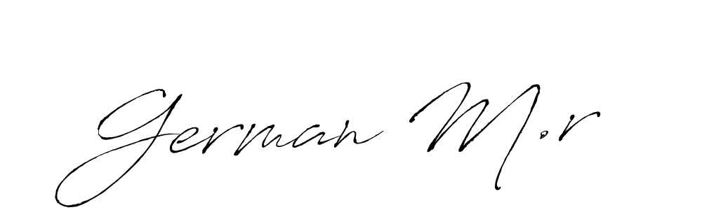 Antro_Vectra is a professional signature style that is perfect for those who want to add a touch of class to their signature. It is also a great choice for those who want to make their signature more unique. Get German M.r name to fancy signature for free. German M.r signature style 6 images and pictures png