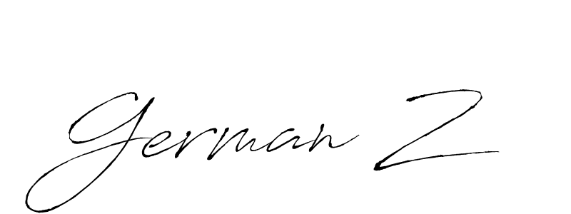 Design your own signature with our free online signature maker. With this signature software, you can create a handwritten (Antro_Vectra) signature for name German Z. German Z signature style 6 images and pictures png