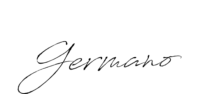 Make a beautiful signature design for name Germano. With this signature (Antro_Vectra) style, you can create a handwritten signature for free. Germano signature style 6 images and pictures png