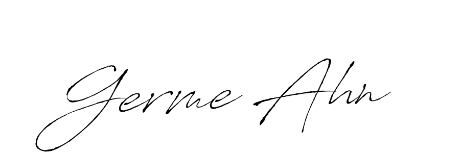 Make a beautiful signature design for name Germe Ahn. With this signature (Antro_Vectra) style, you can create a handwritten signature for free. Germe Ahn signature style 6 images and pictures png