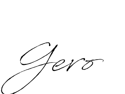Gero stylish signature style. Best Handwritten Sign (Antro_Vectra) for my name. Handwritten Signature Collection Ideas for my name Gero. Gero signature style 6 images and pictures png