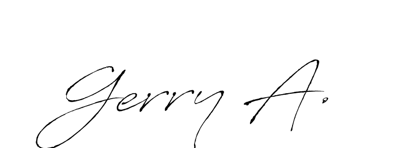 Use a signature maker to create a handwritten signature online. With this signature software, you can design (Antro_Vectra) your own signature for name Gerry A.. Gerry A. signature style 6 images and pictures png