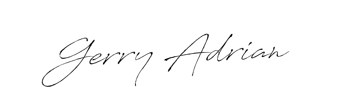 How to make Gerry Adrian name signature. Use Antro_Vectra style for creating short signs online. This is the latest handwritten sign. Gerry Adrian signature style 6 images and pictures png