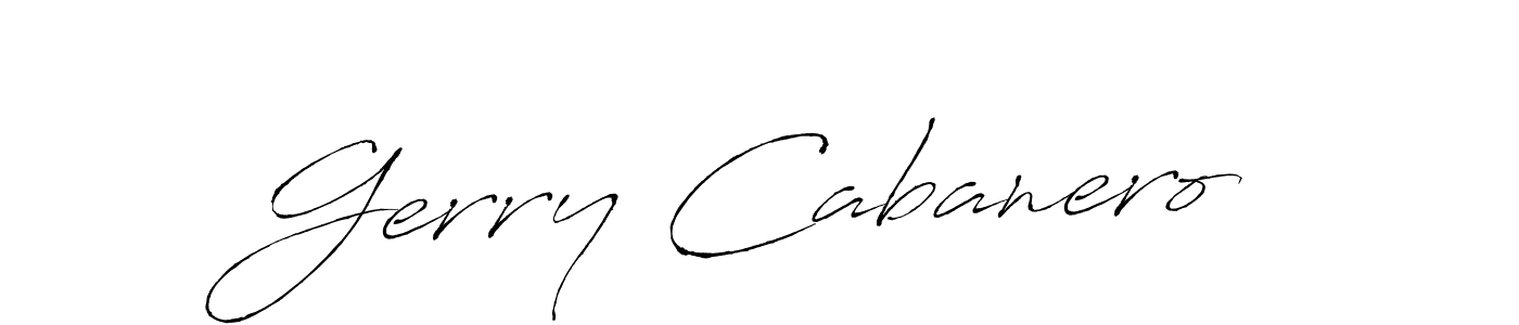 Make a beautiful signature design for name Gerry Cabanero. With this signature (Antro_Vectra) style, you can create a handwritten signature for free. Gerry Cabanero signature style 6 images and pictures png