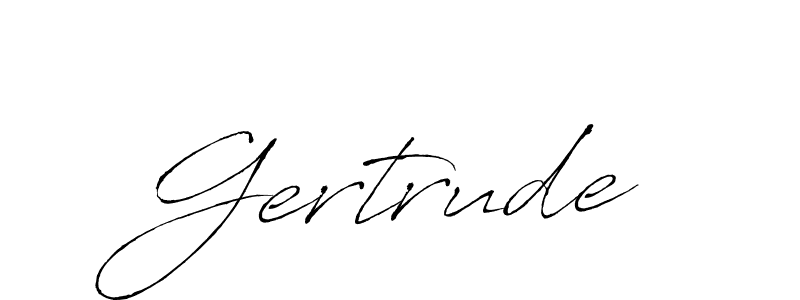 Use a signature maker to create a handwritten signature online. With this signature software, you can design (Antro_Vectra) your own signature for name Gertrude. Gertrude signature style 6 images and pictures png