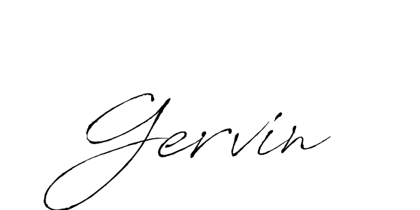 Gervin stylish signature style. Best Handwritten Sign (Antro_Vectra) for my name. Handwritten Signature Collection Ideas for my name Gervin. Gervin signature style 6 images and pictures png