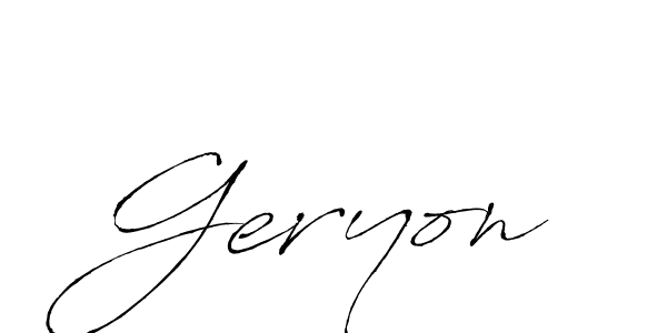 Create a beautiful signature design for name Geryon. With this signature (Antro_Vectra) fonts, you can make a handwritten signature for free. Geryon signature style 6 images and pictures png