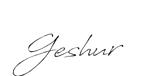 How to make Geshur name signature. Use Antro_Vectra style for creating short signs online. This is the latest handwritten sign. Geshur signature style 6 images and pictures png