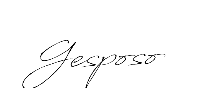 Antro_Vectra is a professional signature style that is perfect for those who want to add a touch of class to their signature. It is also a great choice for those who want to make their signature more unique. Get Gesposo name to fancy signature for free. Gesposo signature style 6 images and pictures png