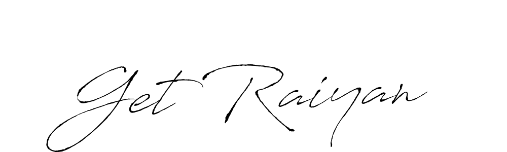 Get Raiyan stylish signature style. Best Handwritten Sign (Antro_Vectra) for my name. Handwritten Signature Collection Ideas for my name Get Raiyan. Get Raiyan signature style 6 images and pictures png