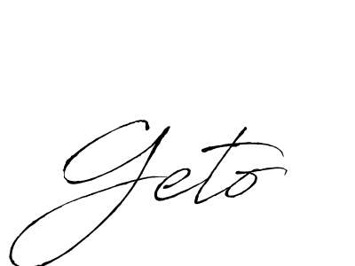 How to make Geto signature? Antro_Vectra is a professional autograph style. Create handwritten signature for Geto name. Geto signature style 6 images and pictures png