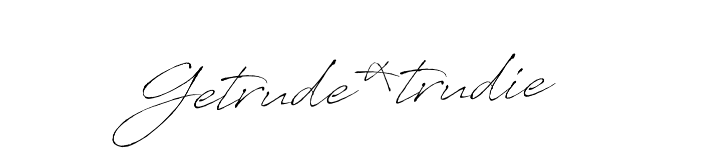 You should practise on your own different ways (Antro_Vectra) to write your name (Getrude*trudie) in signature. don't let someone else do it for you. Getrude*trudie signature style 6 images and pictures png