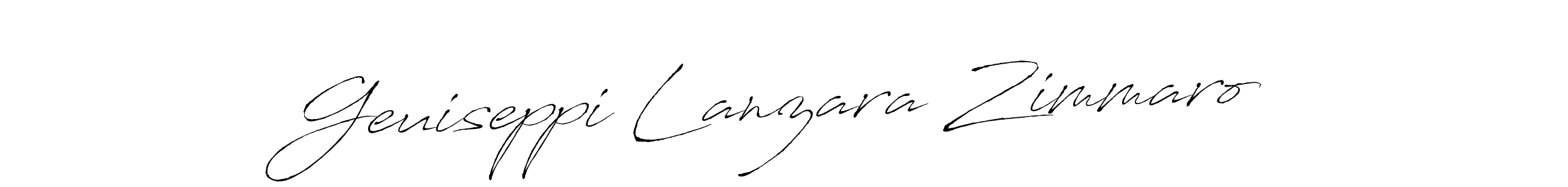 Also we have Geuiseppi Lanzara Zimmaro name is the best signature style. Create professional handwritten signature collection using Antro_Vectra autograph style. Geuiseppi Lanzara Zimmaro signature style 6 images and pictures png