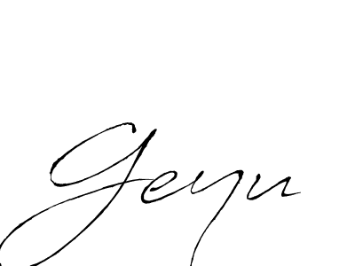 Also You can easily find your signature by using the search form. We will create Geyu name handwritten signature images for you free of cost using Antro_Vectra sign style. Geyu signature style 6 images and pictures png