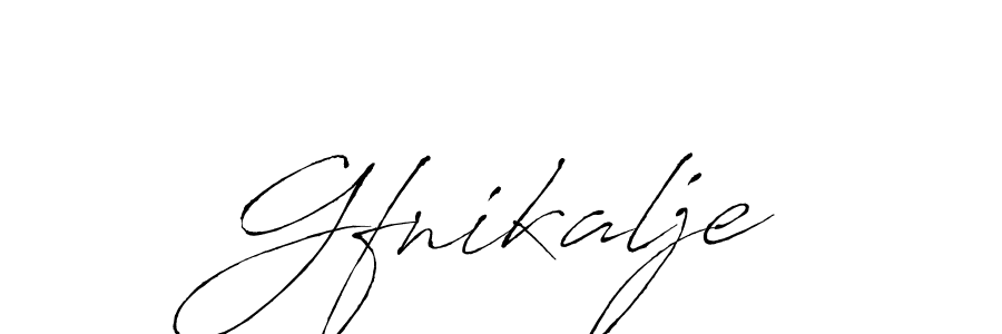 Make a beautiful signature design for name Gfnikalje. With this signature (Antro_Vectra) style, you can create a handwritten signature for free. Gfnikalje signature style 6 images and pictures png