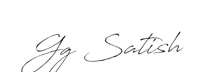 Create a beautiful signature design for name Gg Satish. With this signature (Antro_Vectra) fonts, you can make a handwritten signature for free. Gg Satish signature style 6 images and pictures png