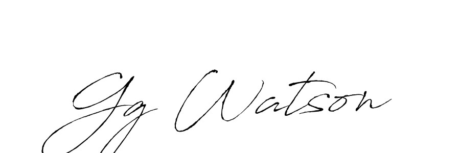 How to make Gg Watson signature? Antro_Vectra is a professional autograph style. Create handwritten signature for Gg Watson name. Gg Watson signature style 6 images and pictures png