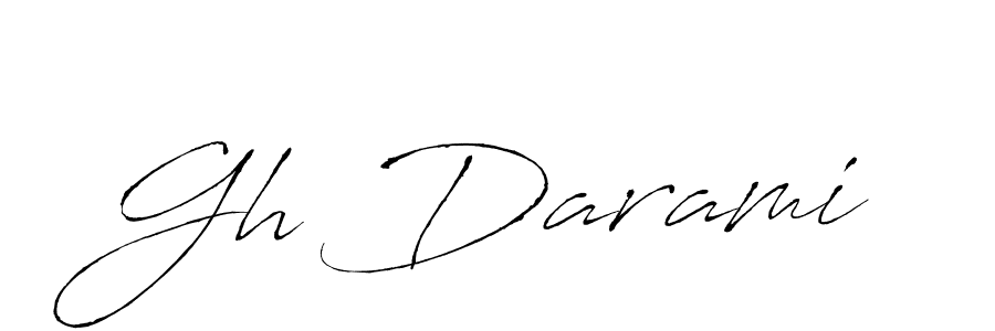 How to make Gh Darami name signature. Use Antro_Vectra style for creating short signs online. This is the latest handwritten sign. Gh Darami signature style 6 images and pictures png