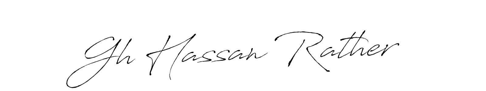 Similarly Antro_Vectra is the best handwritten signature design. Signature creator online .You can use it as an online autograph creator for name Gh Hassan Rather. Gh Hassan Rather signature style 6 images and pictures png