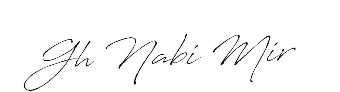 Use a signature maker to create a handwritten signature online. With this signature software, you can design (Antro_Vectra) your own signature for name Gh Nabi Mir. Gh Nabi Mir signature style 6 images and pictures png